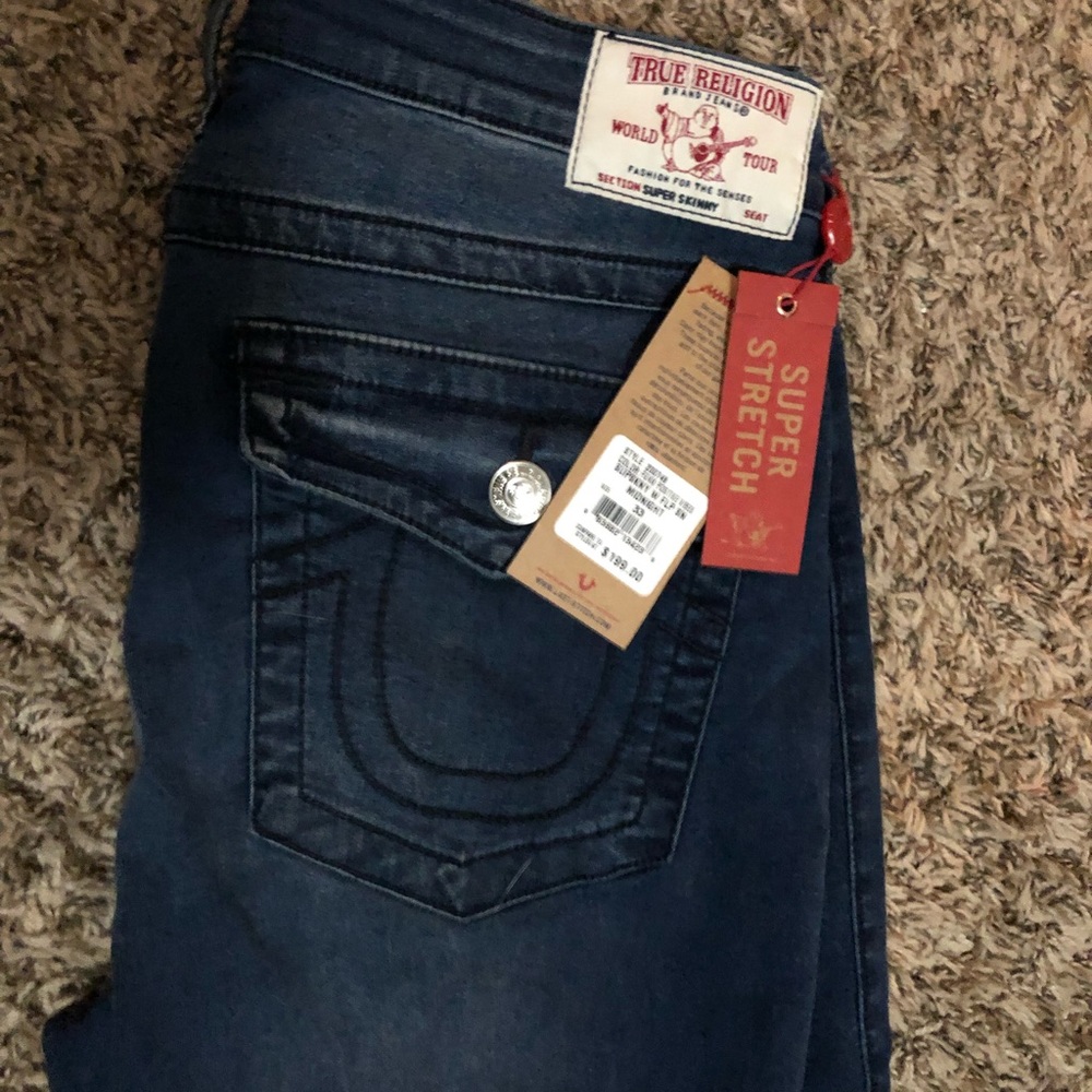 True Religion stretch skinny jeans size 33 NWT